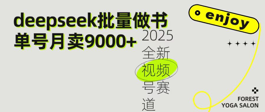 2025最新视频号项目 如何用Deepseek快速批量制作书单号 日入1000＋-艾莉资源