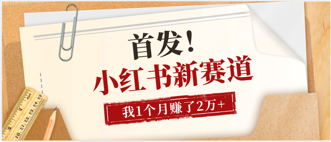 【首发】小红书全新赛道，我自己靠这个项目上个月收益2W+-艾莉资源