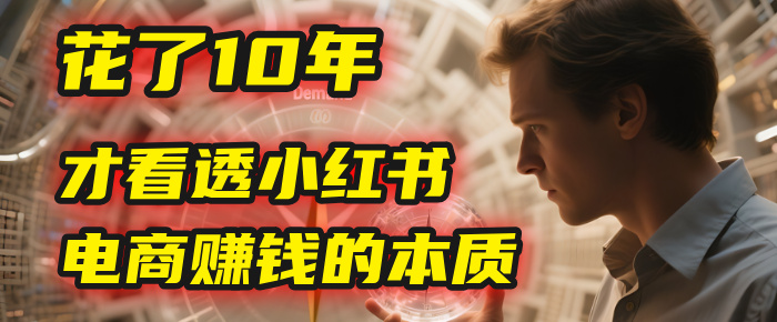 我花了10年，才看透小红书电商赚钱的2个字：本质-艾莉资源