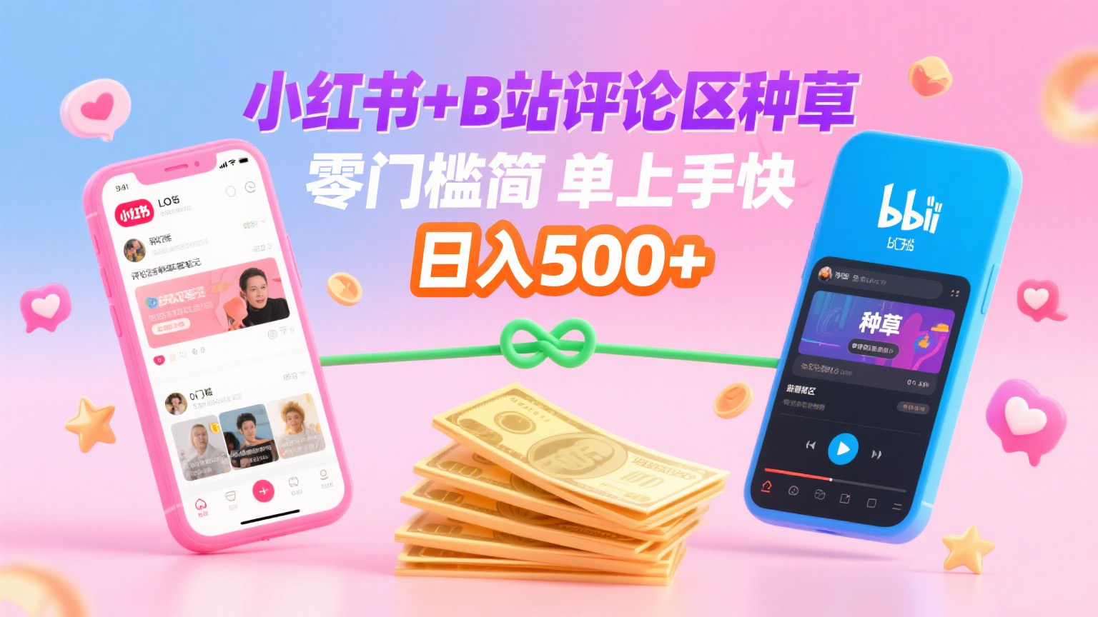 小红书+B站评论区种草，0门槛1分钟一单，只需复制粘贴，日入500+-艾莉资源