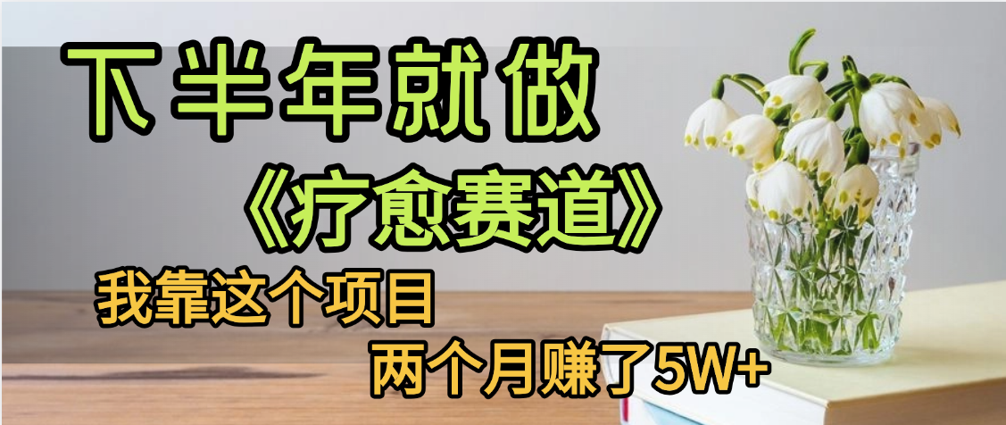 下半年稳赚的赛道，就选【疗愈赛道】，我自己运行这个项目两个月赚了5W+-艾莉资源